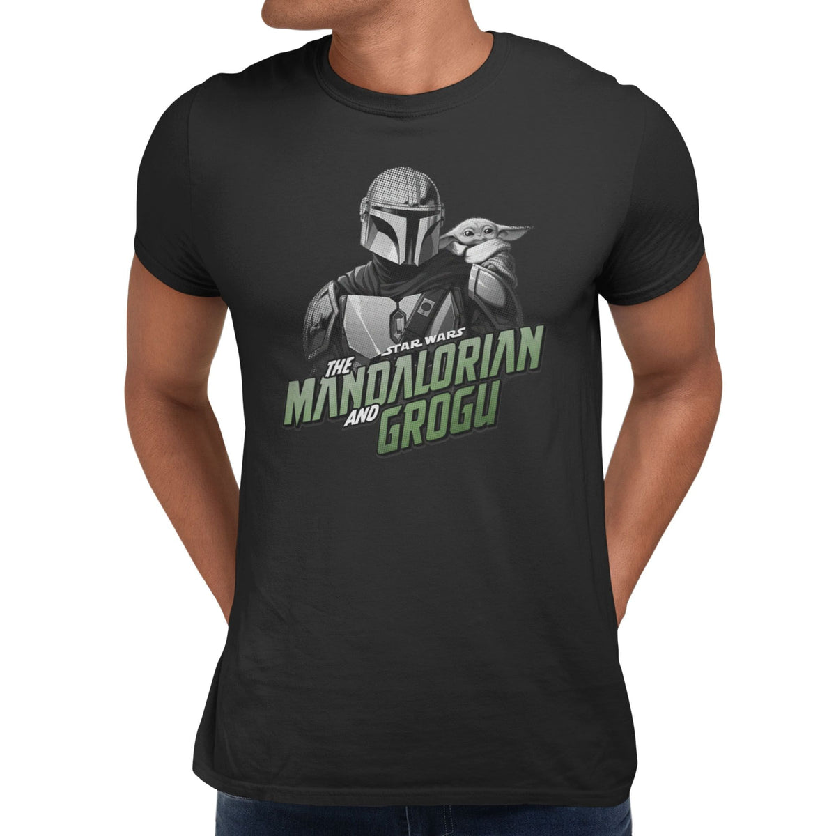 Star Wars The Mandalorian And Grogu Movie Black White Team Up