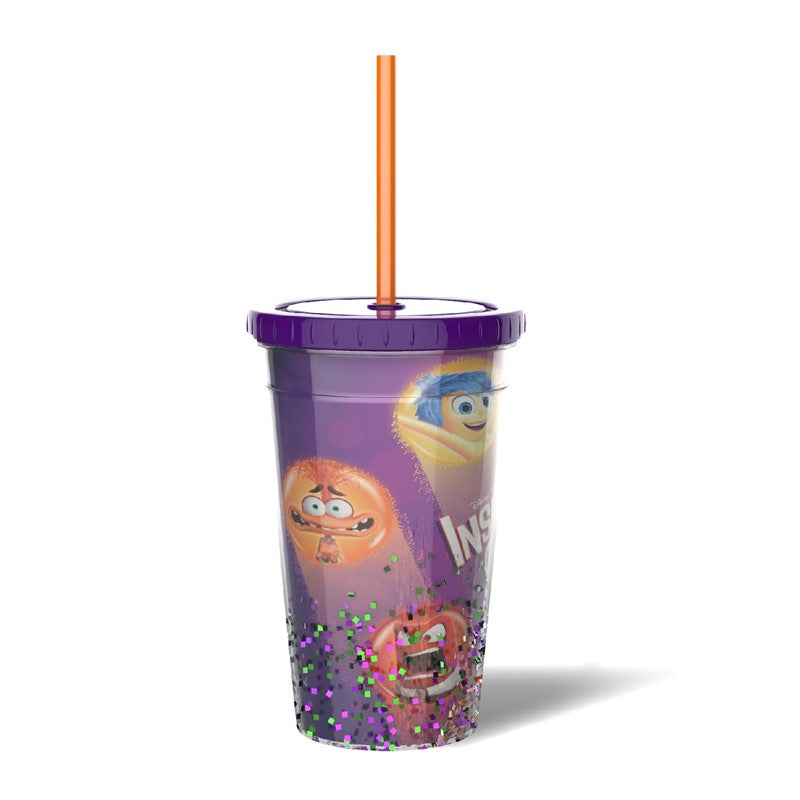 Inside Out 2 Double Wall 16oz Glitter Cup